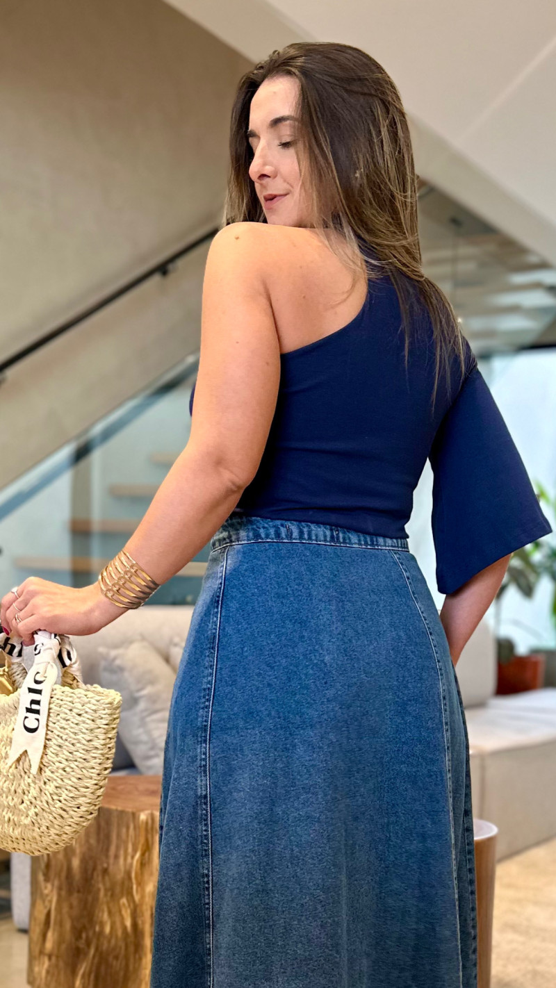 Blusa Nula Manga Gola Alta Malú