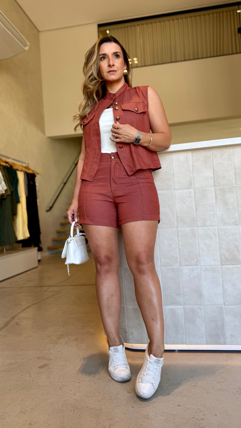 Conjunto Colete E Short Jussara