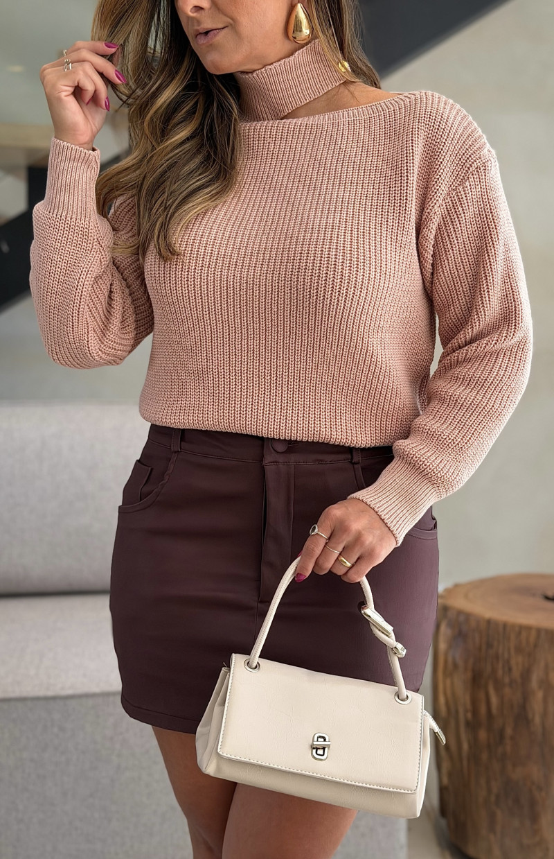 Blusa Tricot Detalhe Gola Flávia