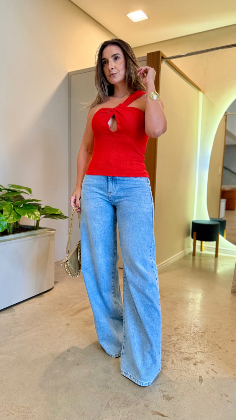 Calça Jeans Wide Leg Lana