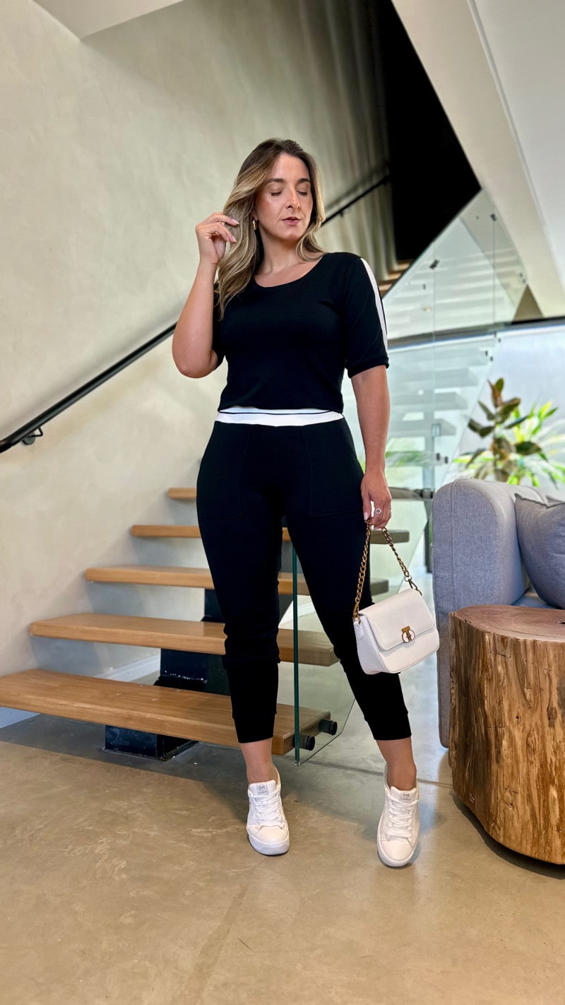 Conjunto Blusa E Calça Moletinho Demi