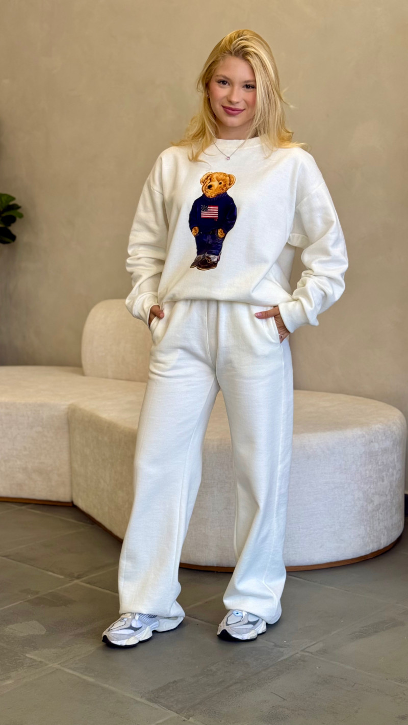 Conjunto Blusa E Calça Moletom Urso