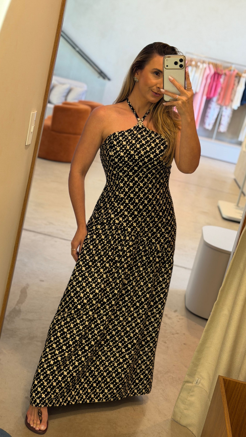 Vestido Longo Frente Única Tayla 