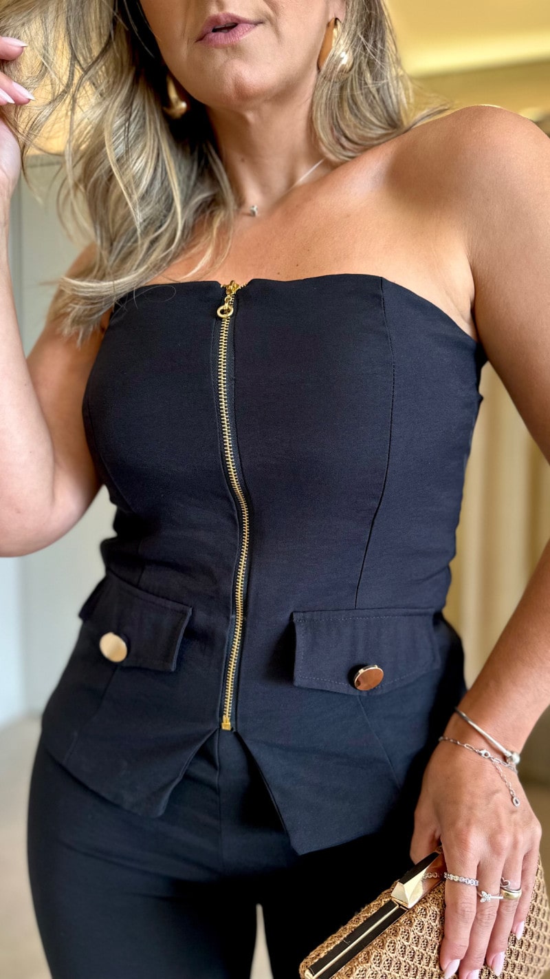 Conjunto Blusa E Calça Alfaiataria Vega