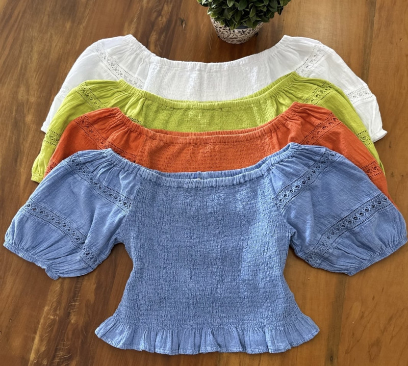 Cropped Ciganinha Lastéx Lupta