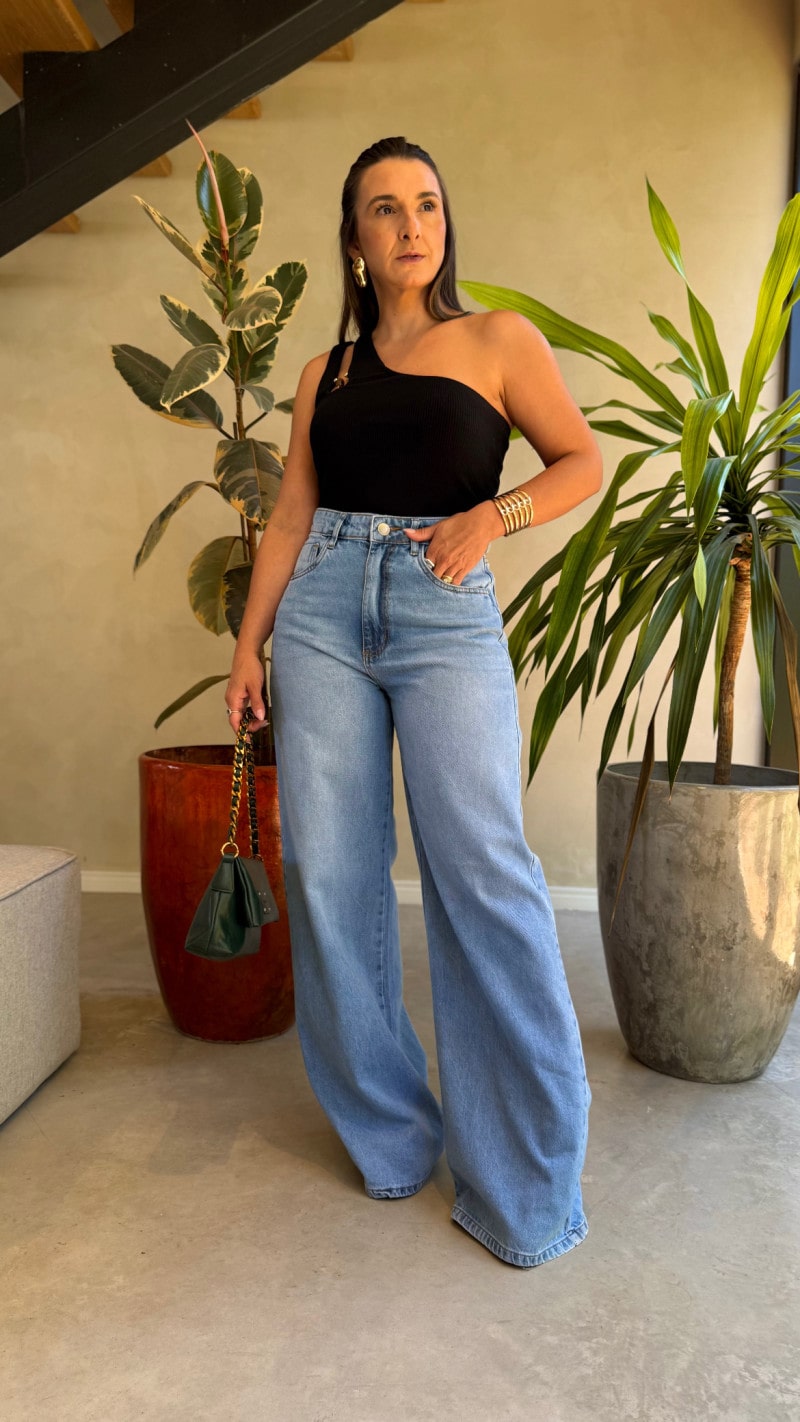 Calça Jeans Wide Leg Lana