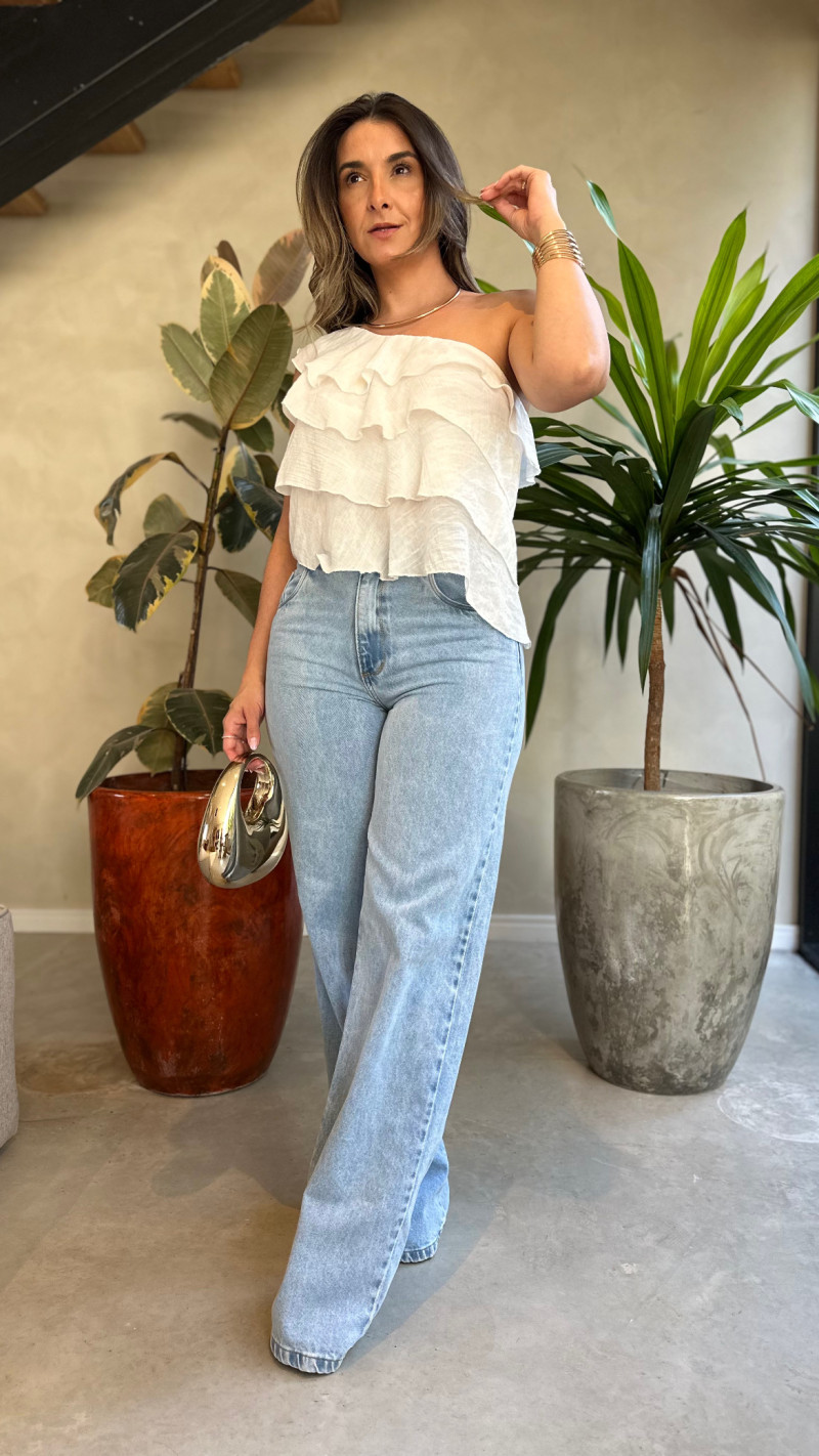 Calça Jeans Wide Leg Aurora