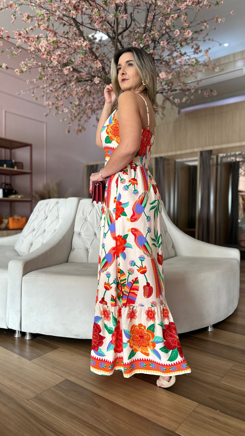 Vestido Longo Alcinha Vick Cores