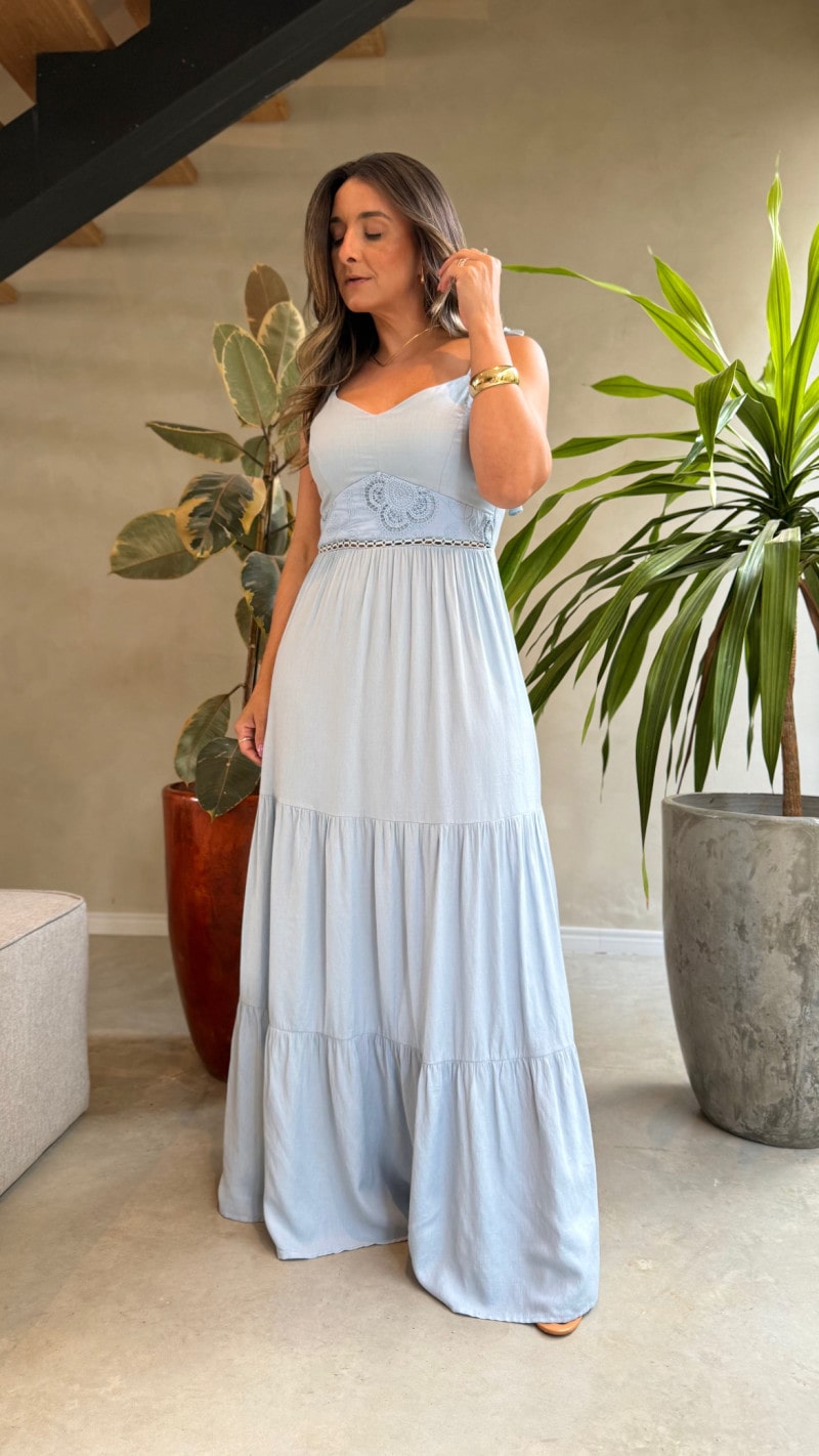 Vestido Longo Alcinha Amarração Bia