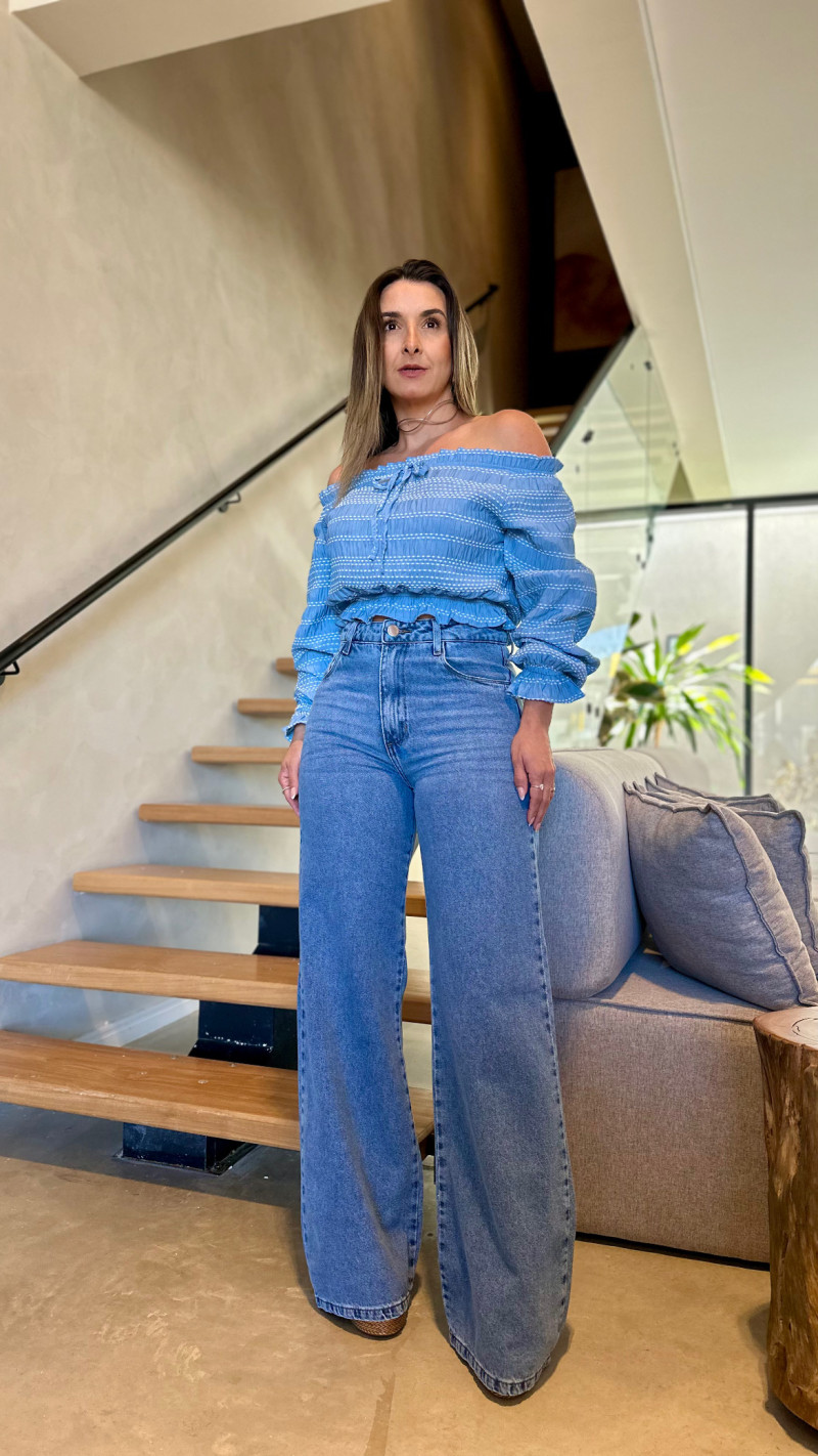 Calça Jeans Wide Leg Kiara