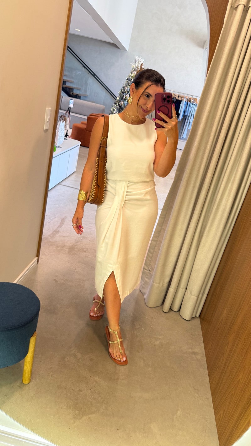 Conjunto Blusa E Saia Midi Tayná