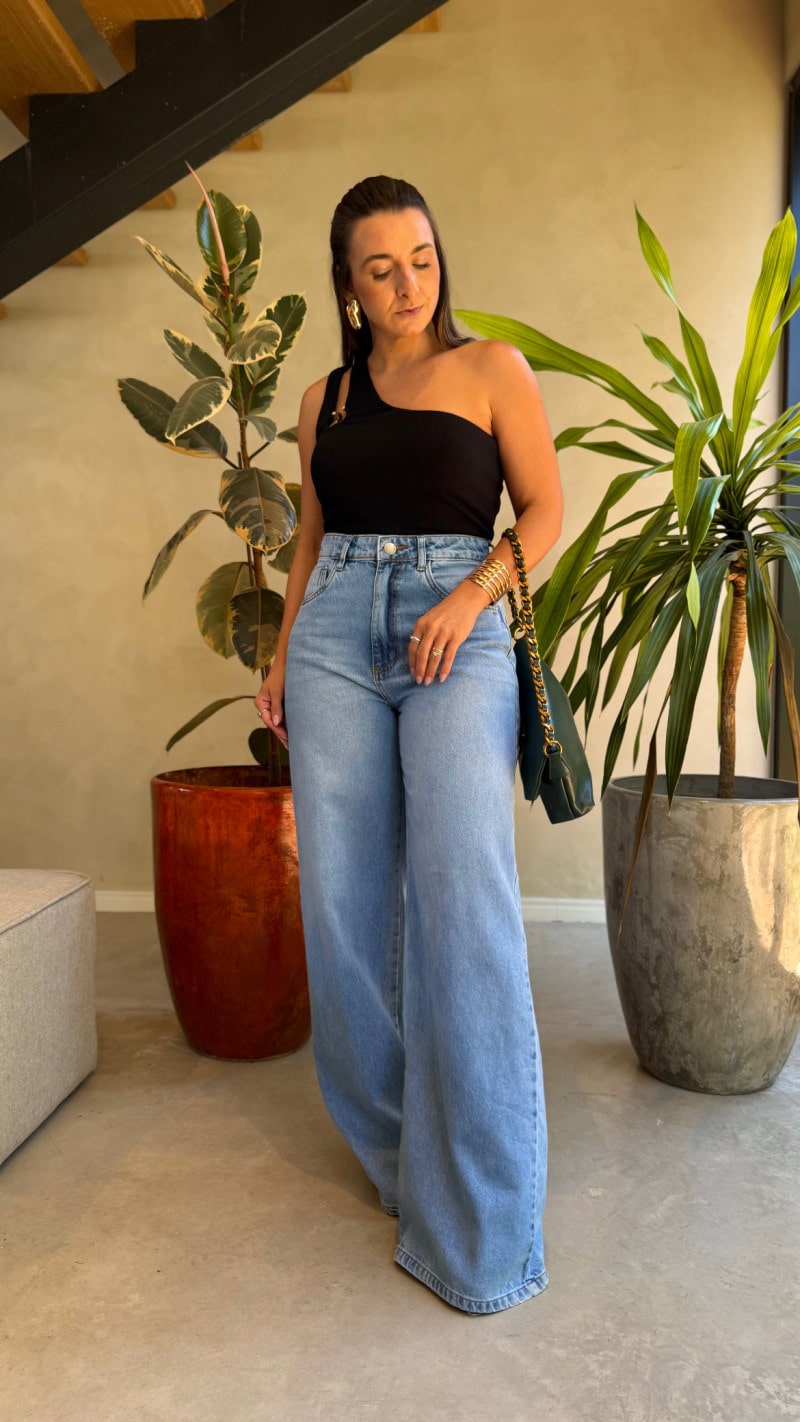 Calça Jeans Wide Leg Lana