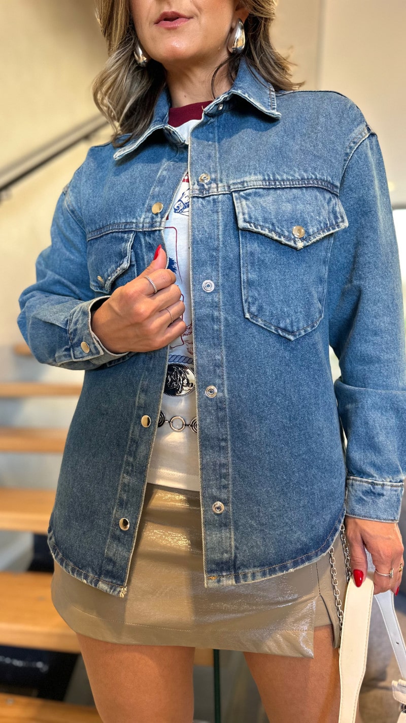 Max Jaqueta Jeans Bianca
