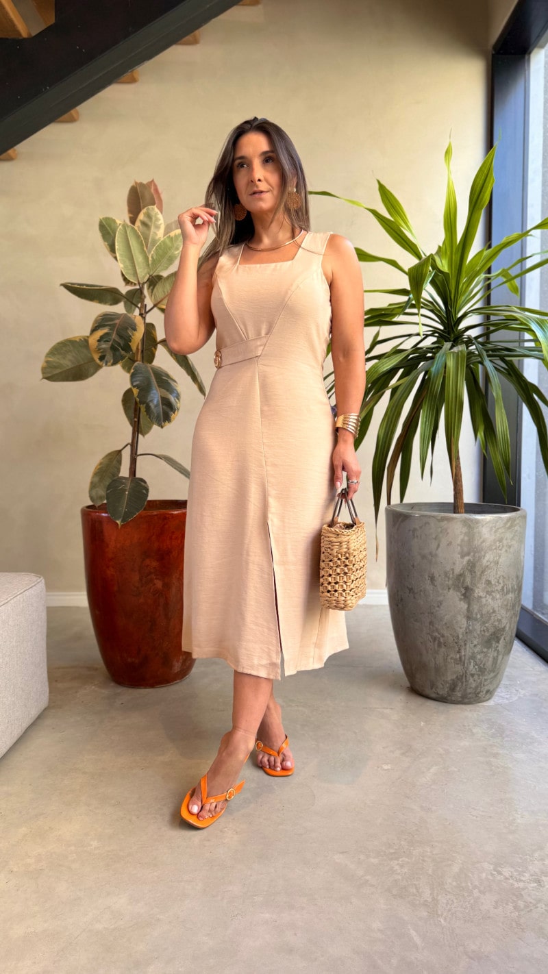 Vestido Regata Midi Lais