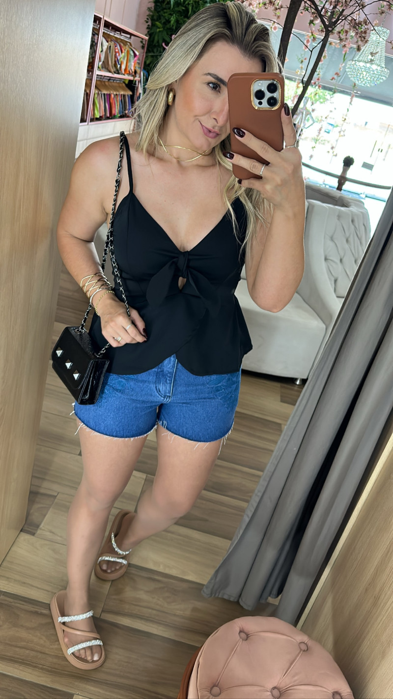 Short Jeans Bordado 