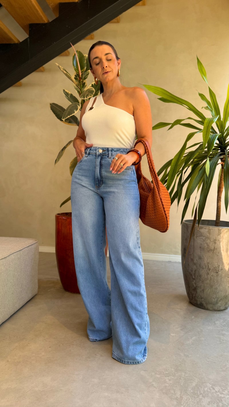 Calça Jeans Wide Leg Lana