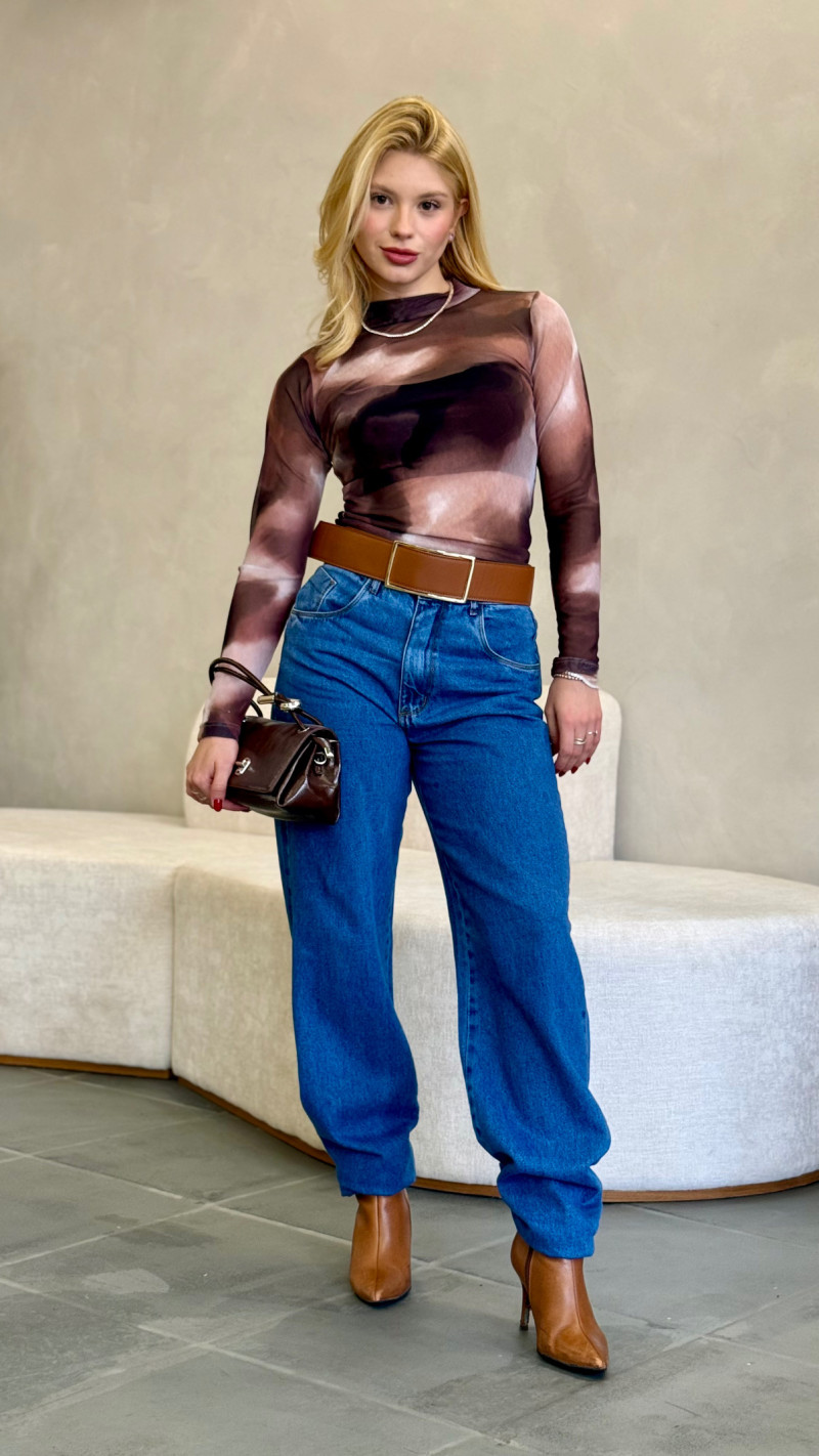 Calça Jeans Wide Leg Emilly