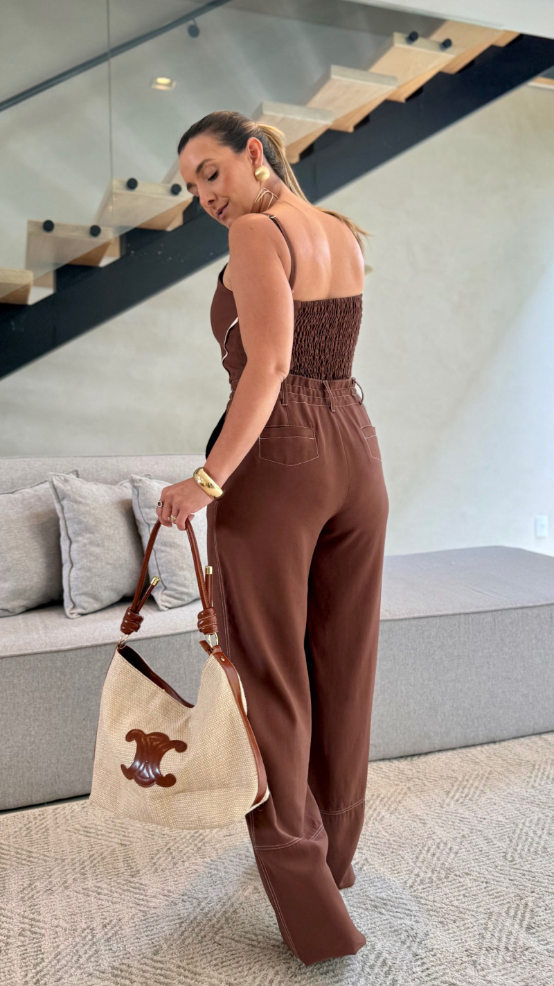 Conjunto Cropped E Calça Pantalona Paty