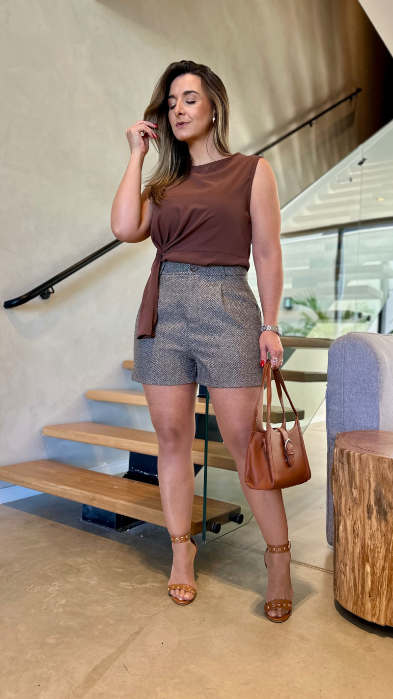 Short Curto Jacquard Bruna