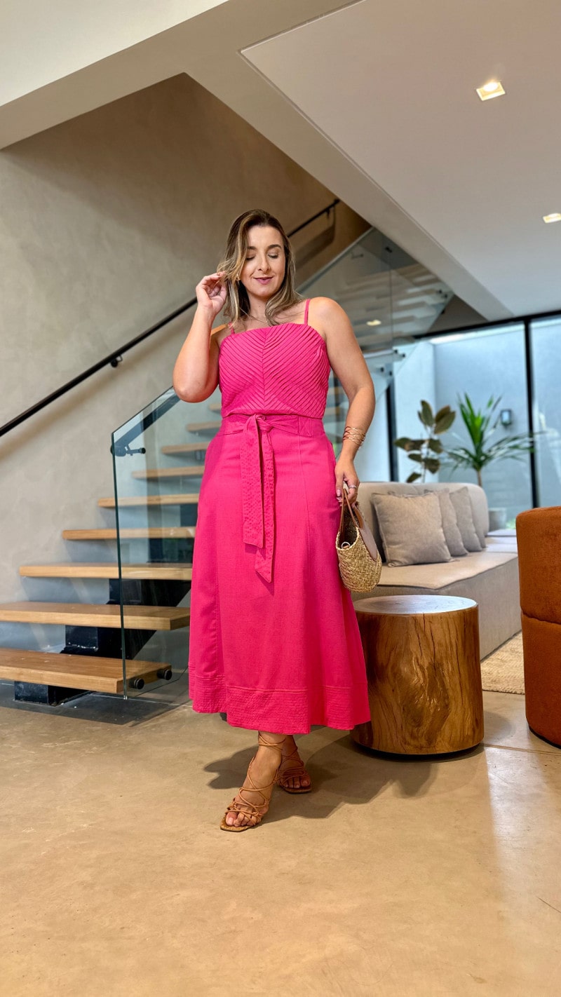 Conjunto Cropped E Saia Midi Jade