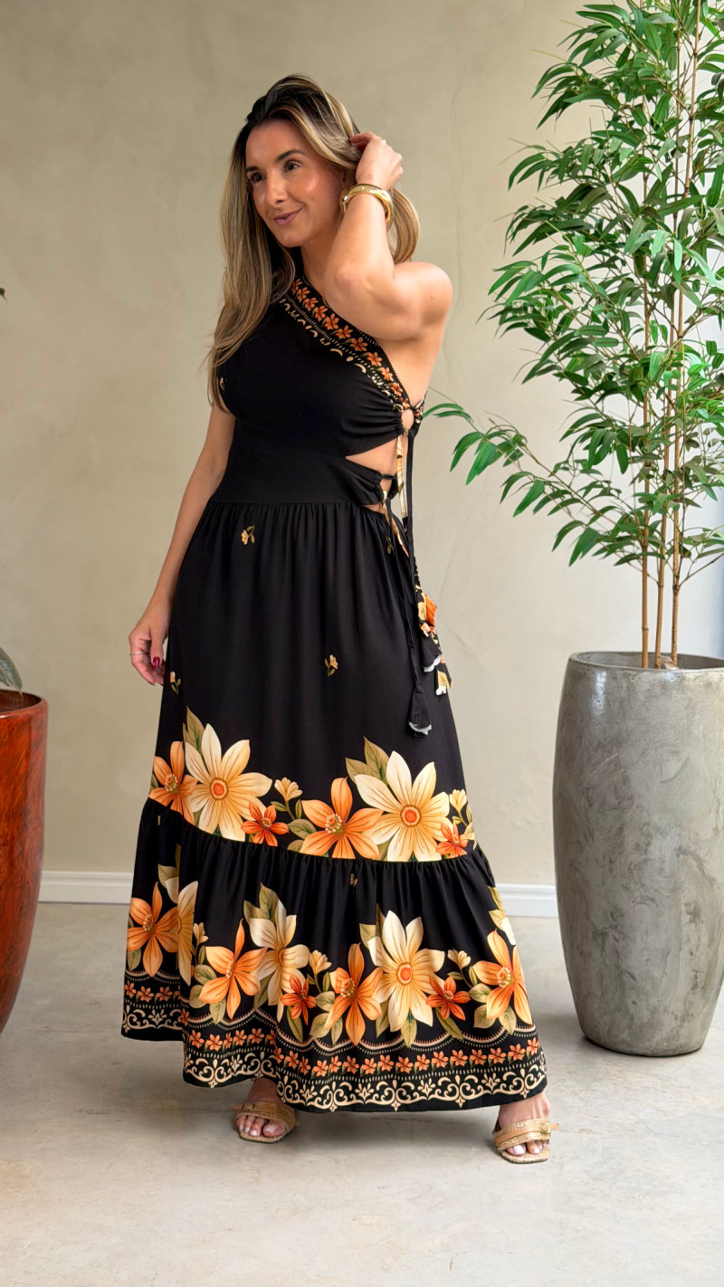 Vestido Longo Nula Manga Kátia