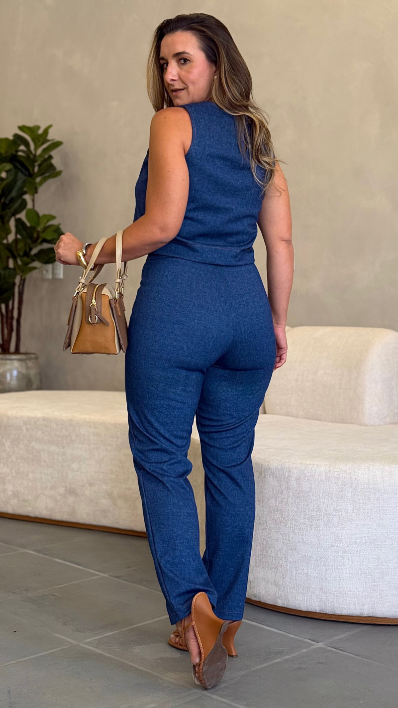 Conjunto Cropped E Calça Shirlei