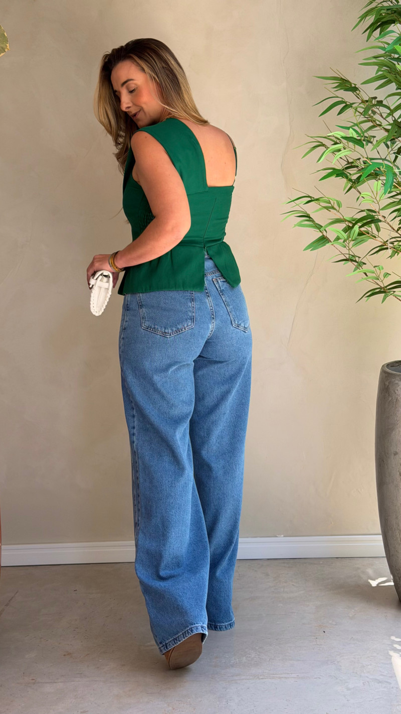 Calça Jeans Wide Ampla Valéria 