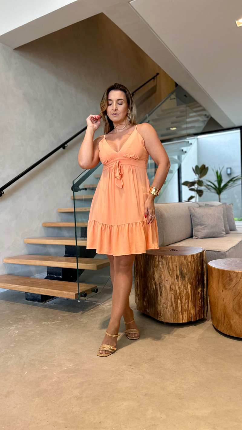 Vestido Curto Liso Flay