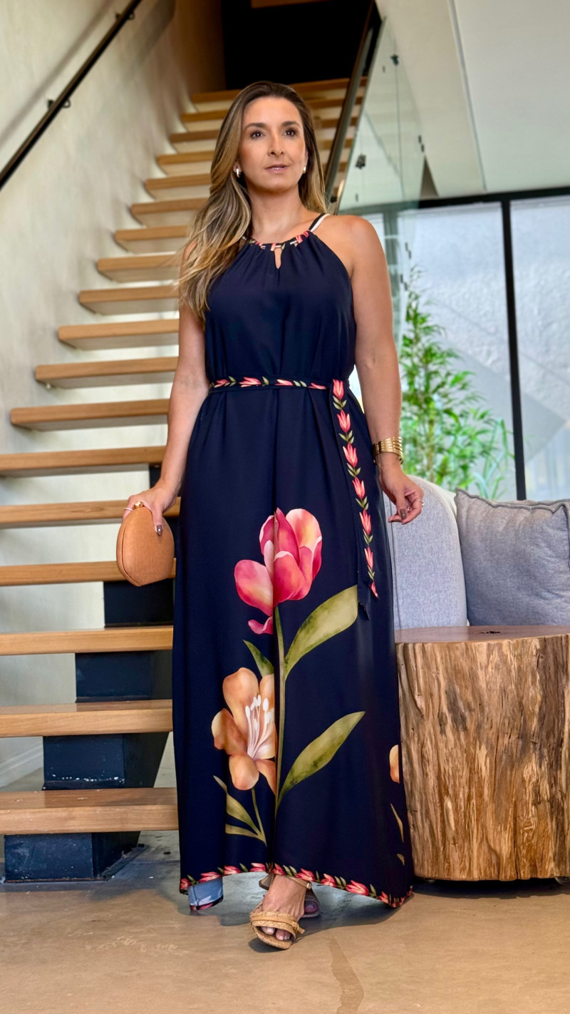 Vestido Longo Detalhe Busto Yasmin