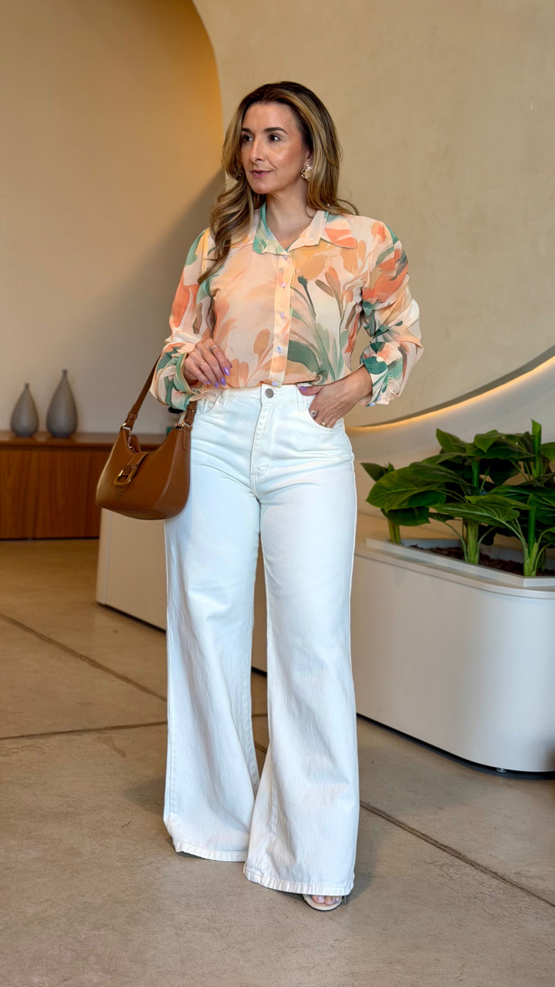 Calça Jeans Pantalona Stela