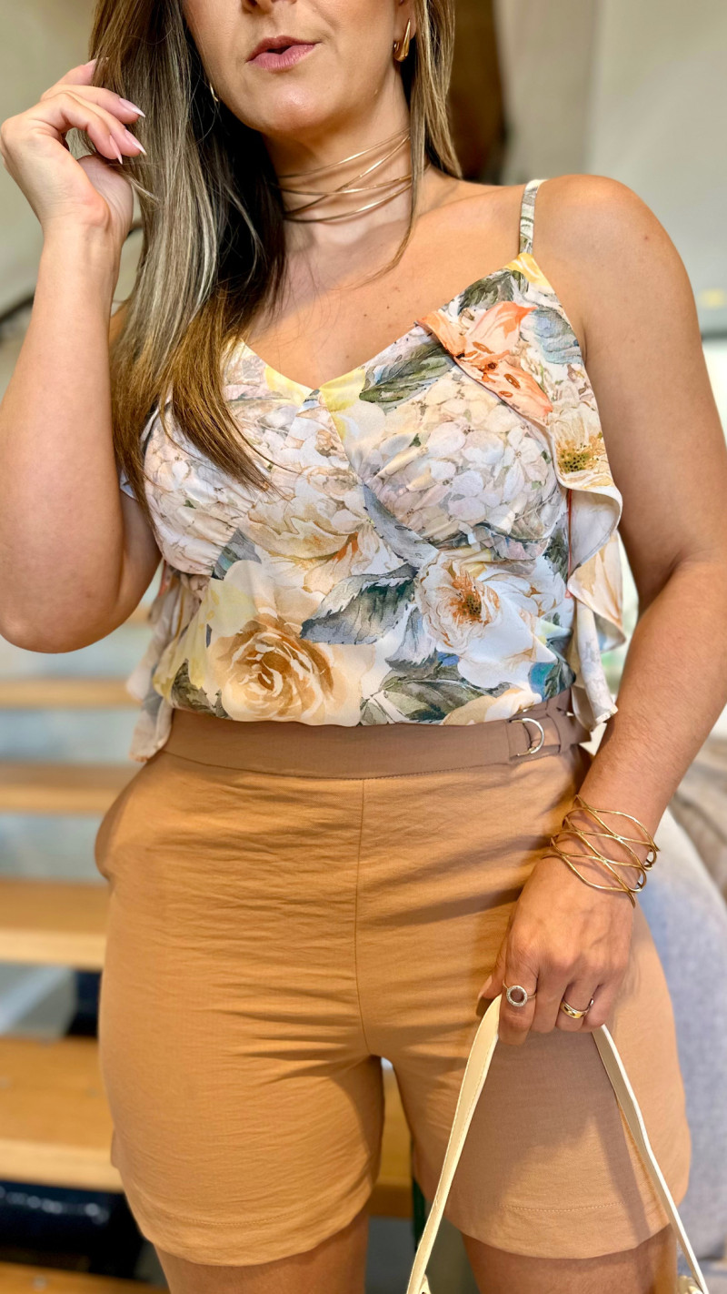 Blusa Alcinha Detalhe Babado Lara