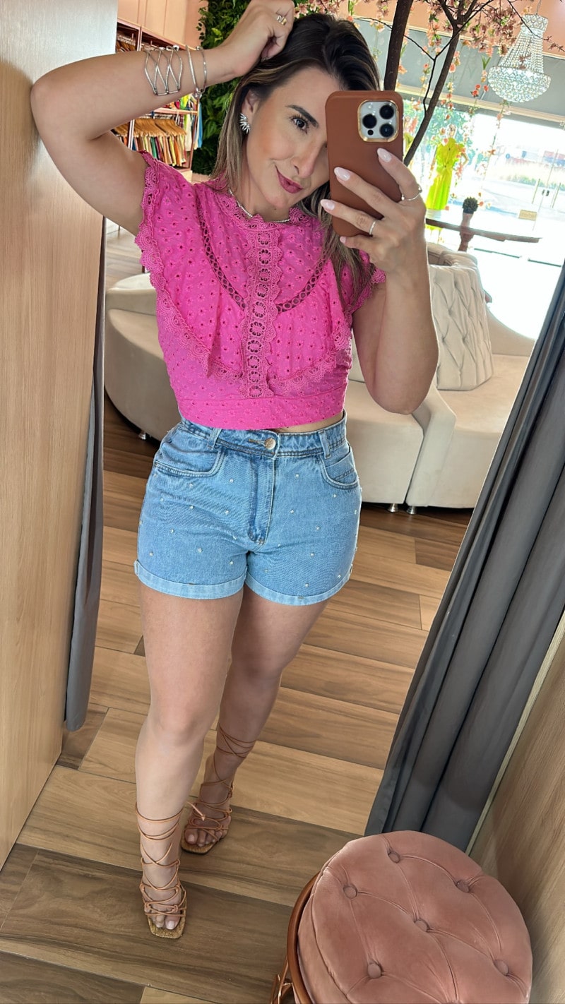 Short Jeans Strass Jeans Daniele Fazan