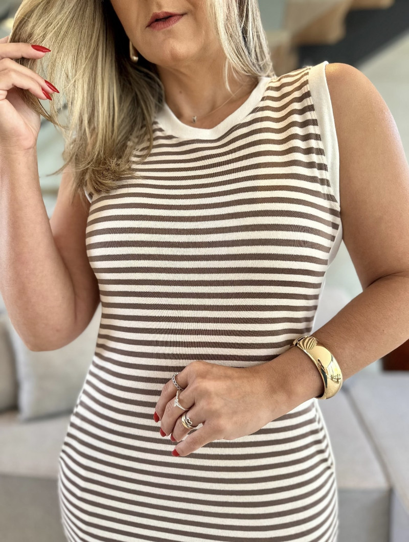 Vestido Midi Gola Alta Agatha Cores