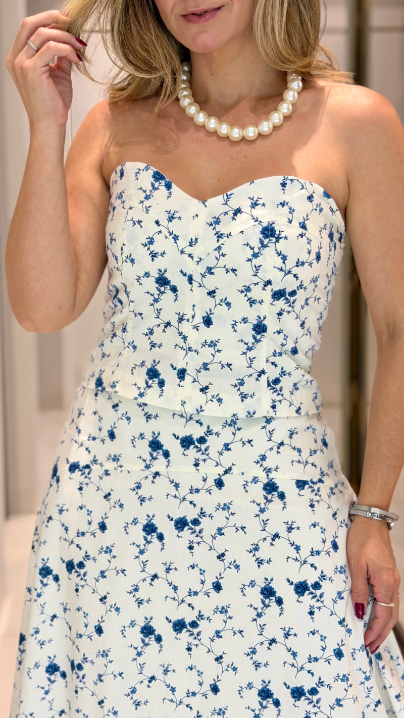 Conjunto Corset E Saia Midi Rebeca 
