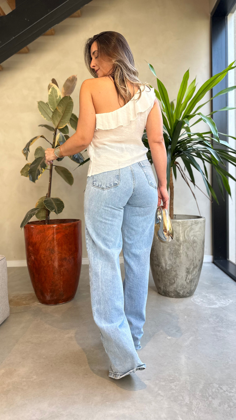 Calça Jeans Wide Leg Aurora