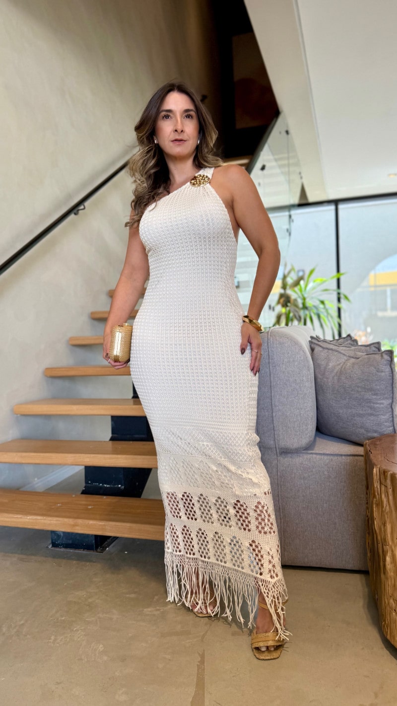 Vestido Longo Nula Manga Helena