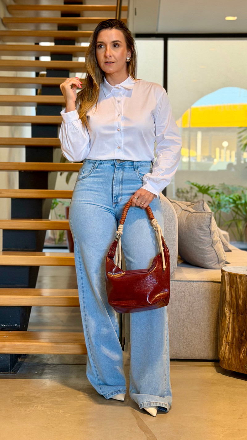Camisa Tricoline Bianca
