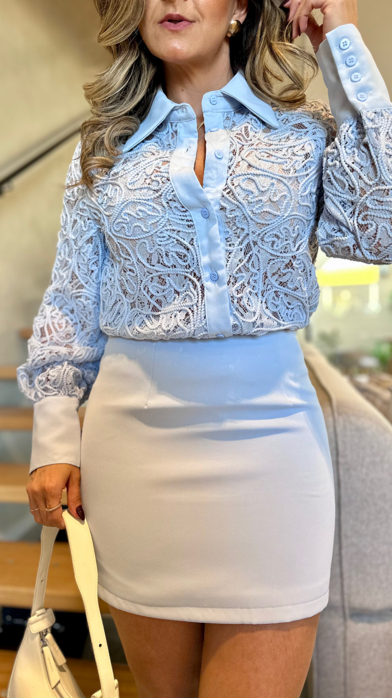Conjunto Camisa E Saia Lais
