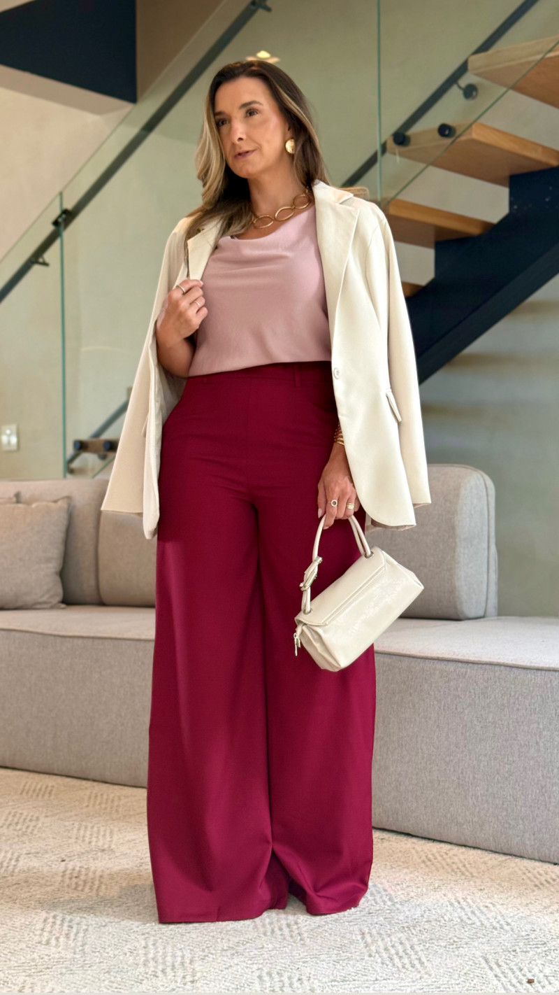 Calça Pantalona Com Lenço Ana