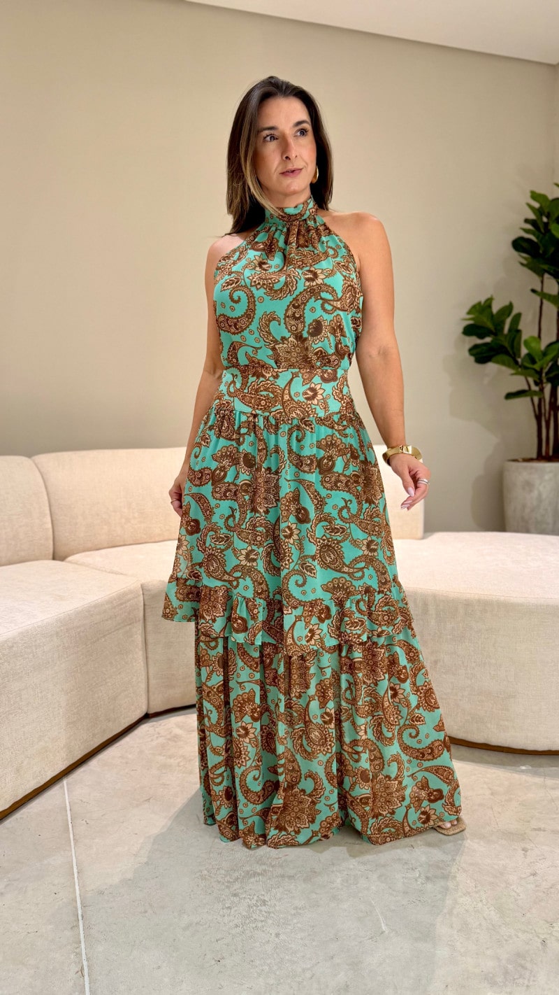 Conjunto Blusa e Saia Longa Carol