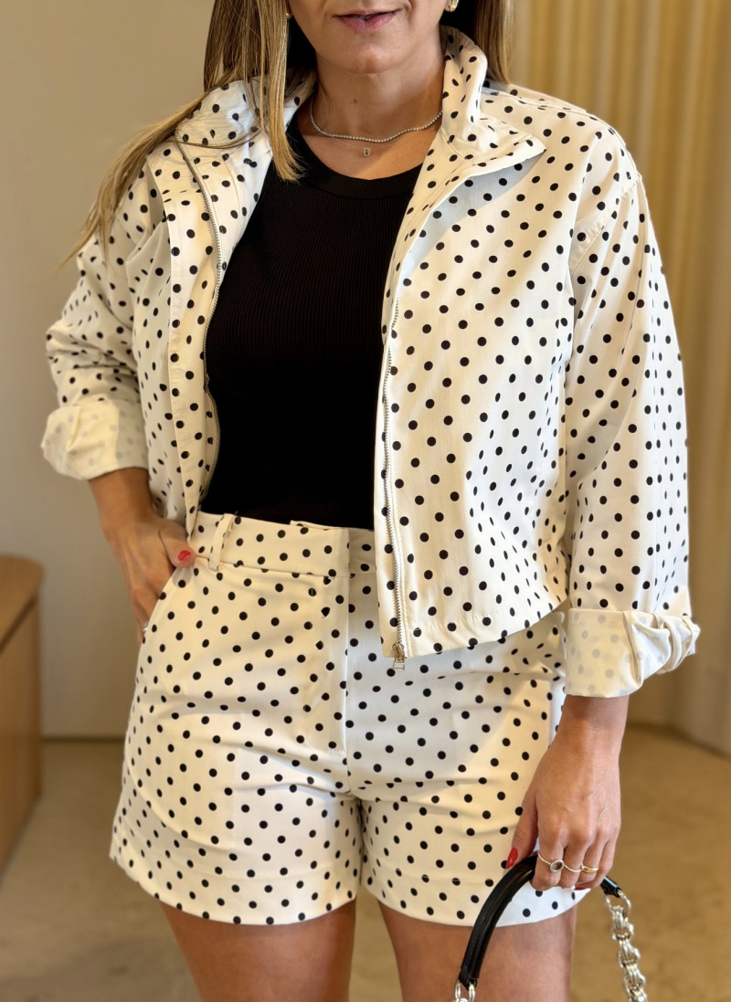 Conjunto Poá Jaqueta E Short Fran