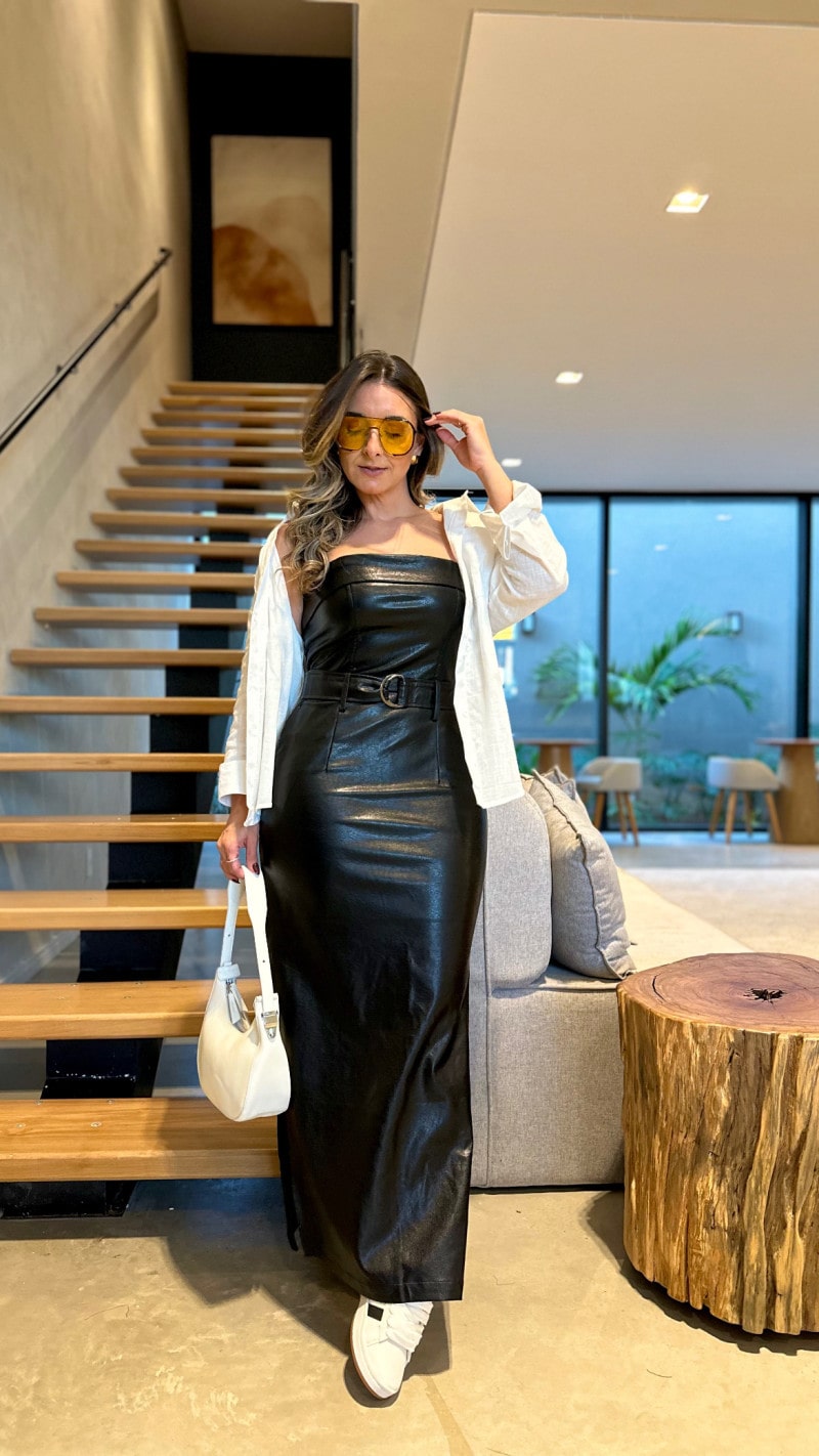 Vestido Couro Tomara Que Caia Rafa