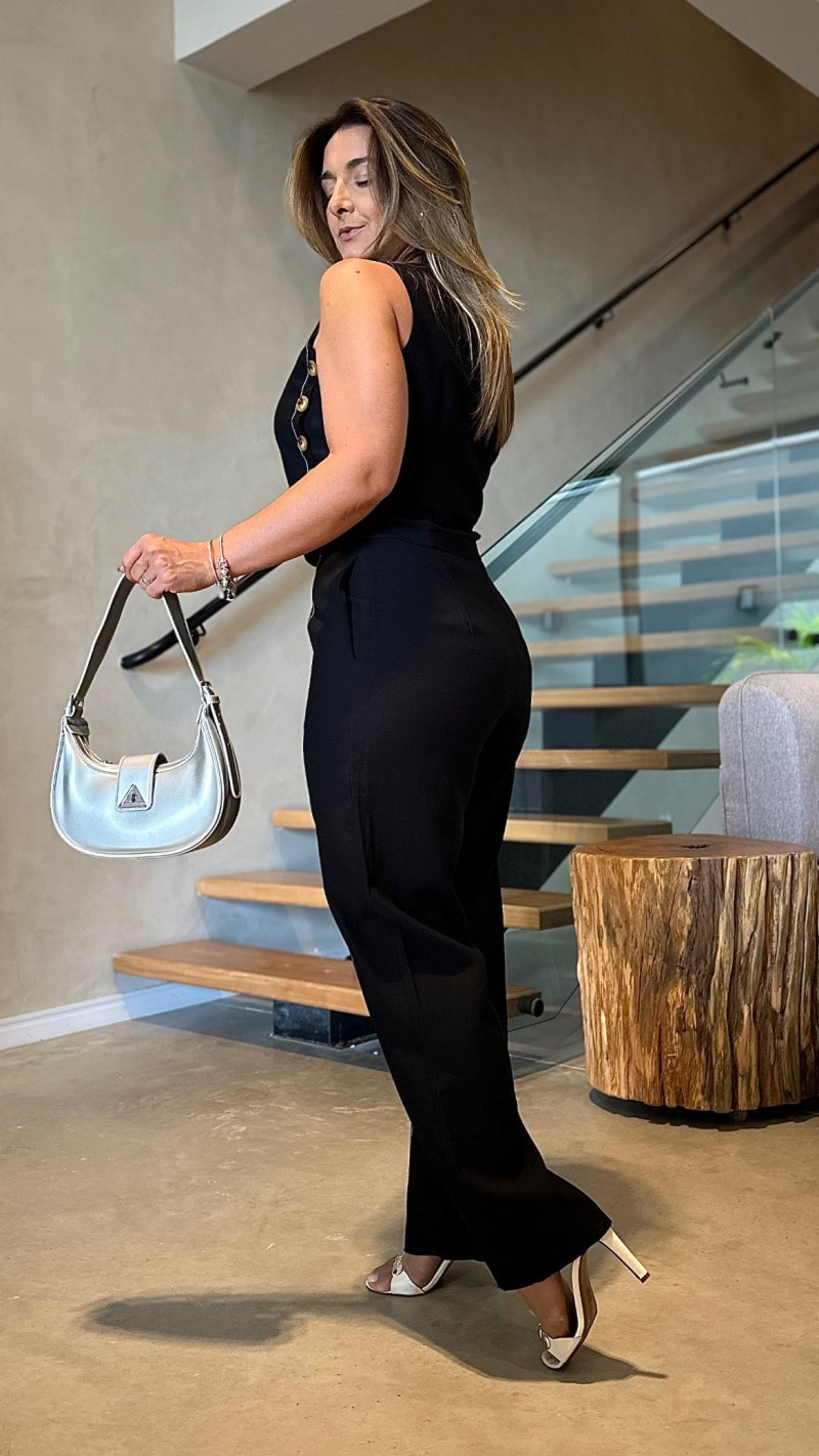 Conjunto Cropped E Calça Alfaiataria Déia 