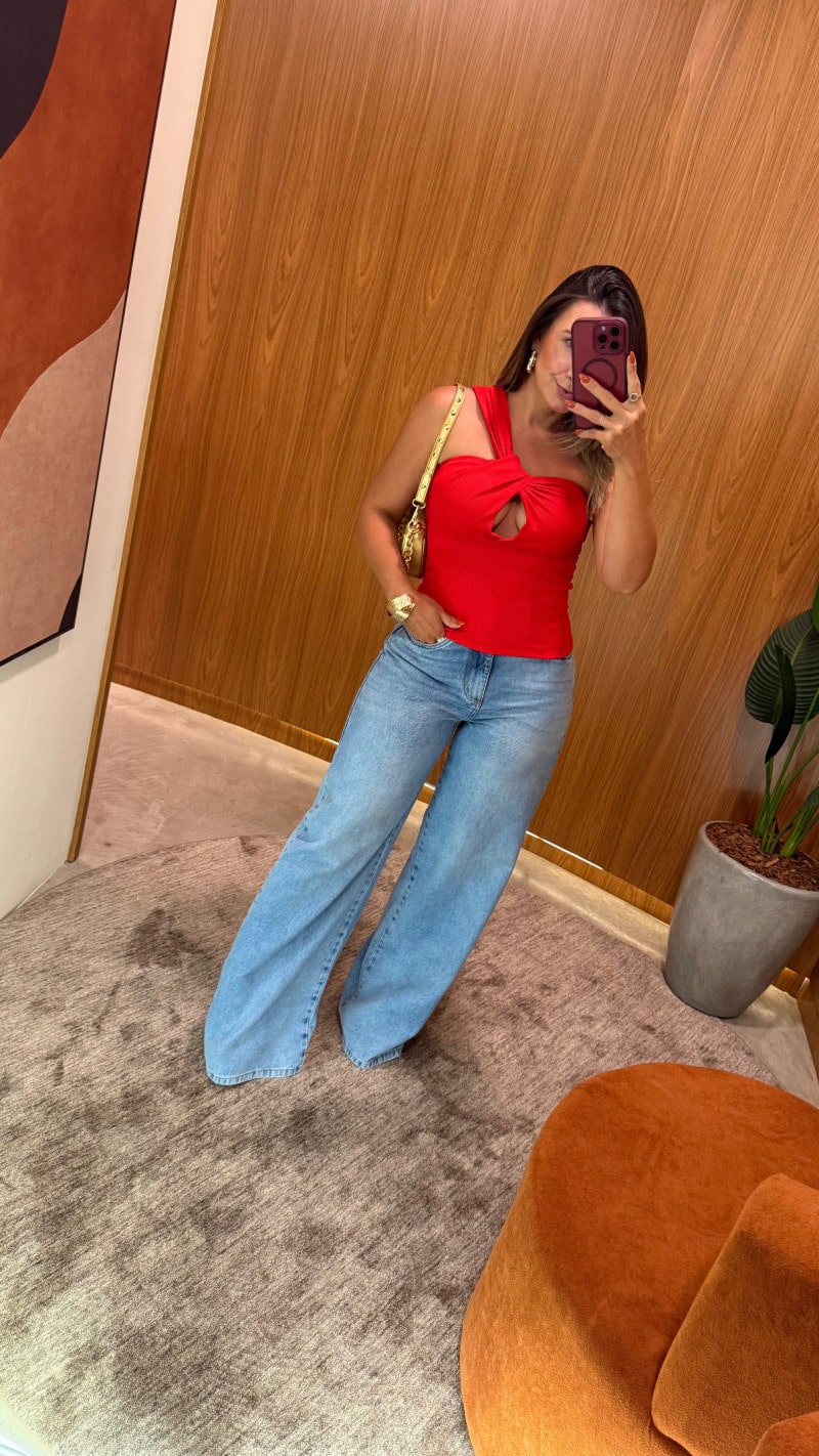 Calça Jeans Wide Leg Lana