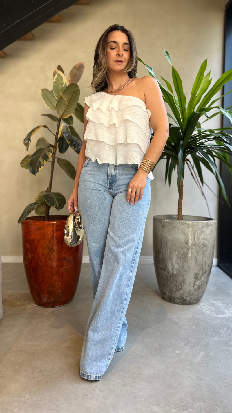 Calça Jeans Wide Leg Aurora