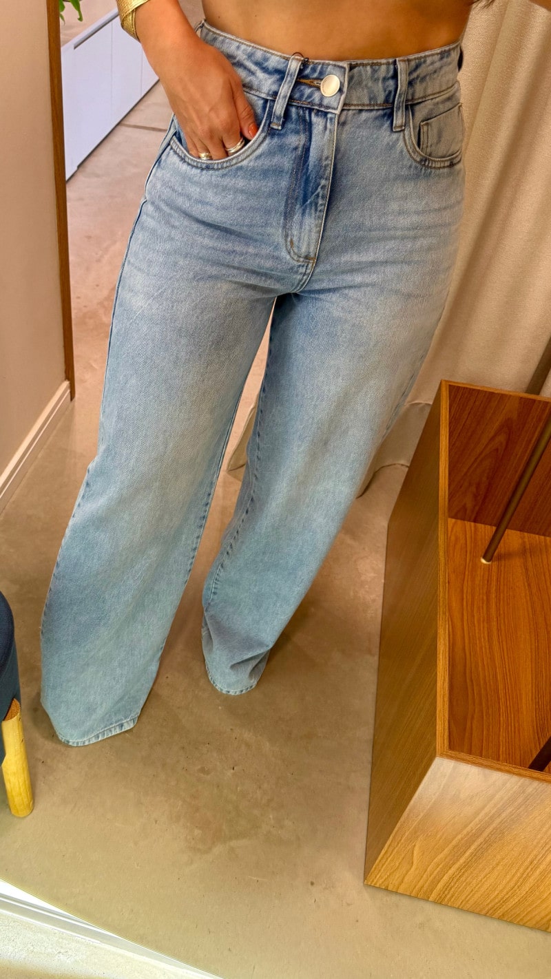 Calça Jeans Wide Leg Lana