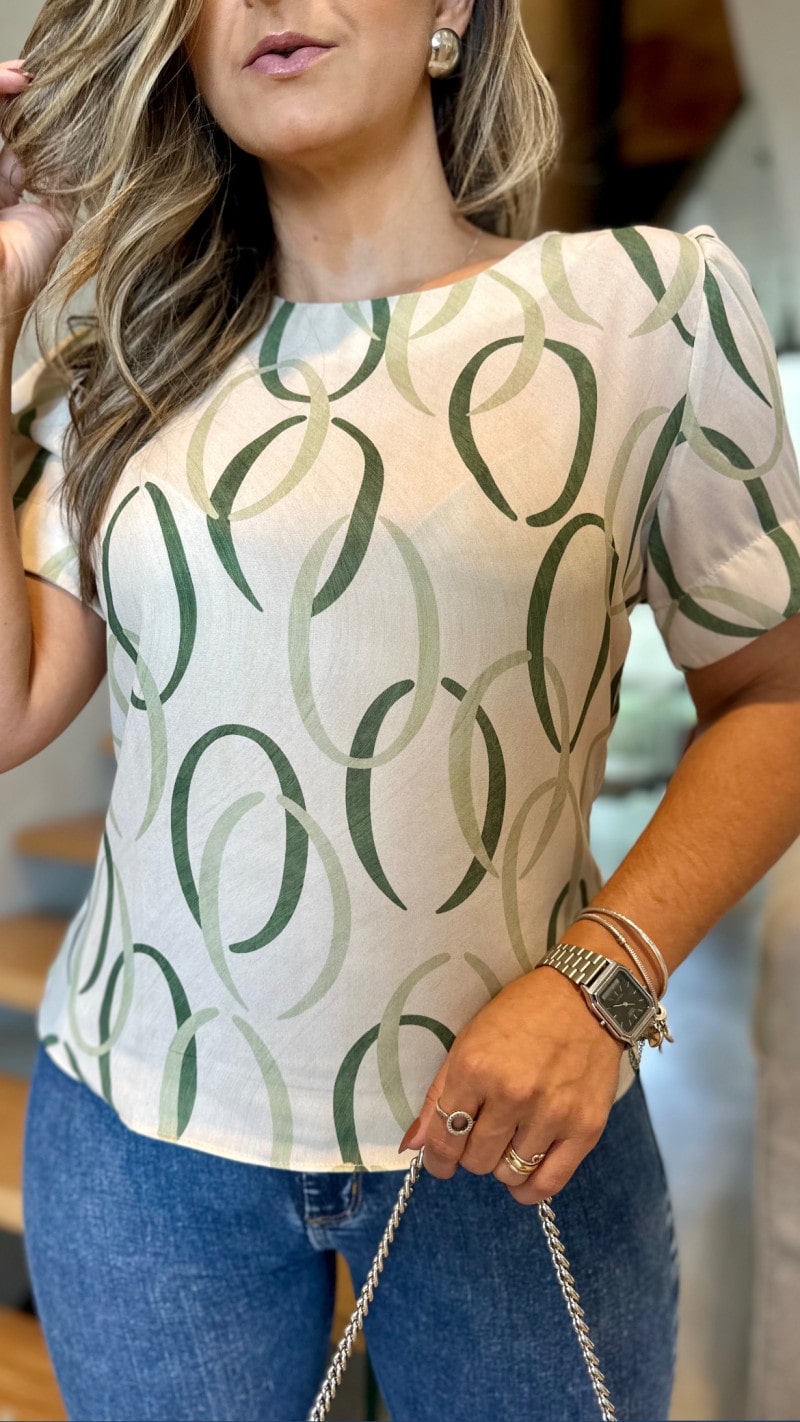 Blusa Manga Curta Maria