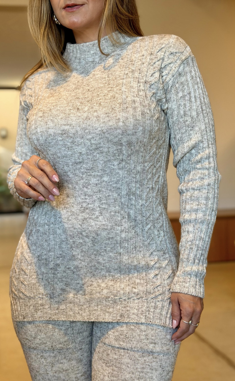 Conjunto Blusa E Calça Tricot Talita