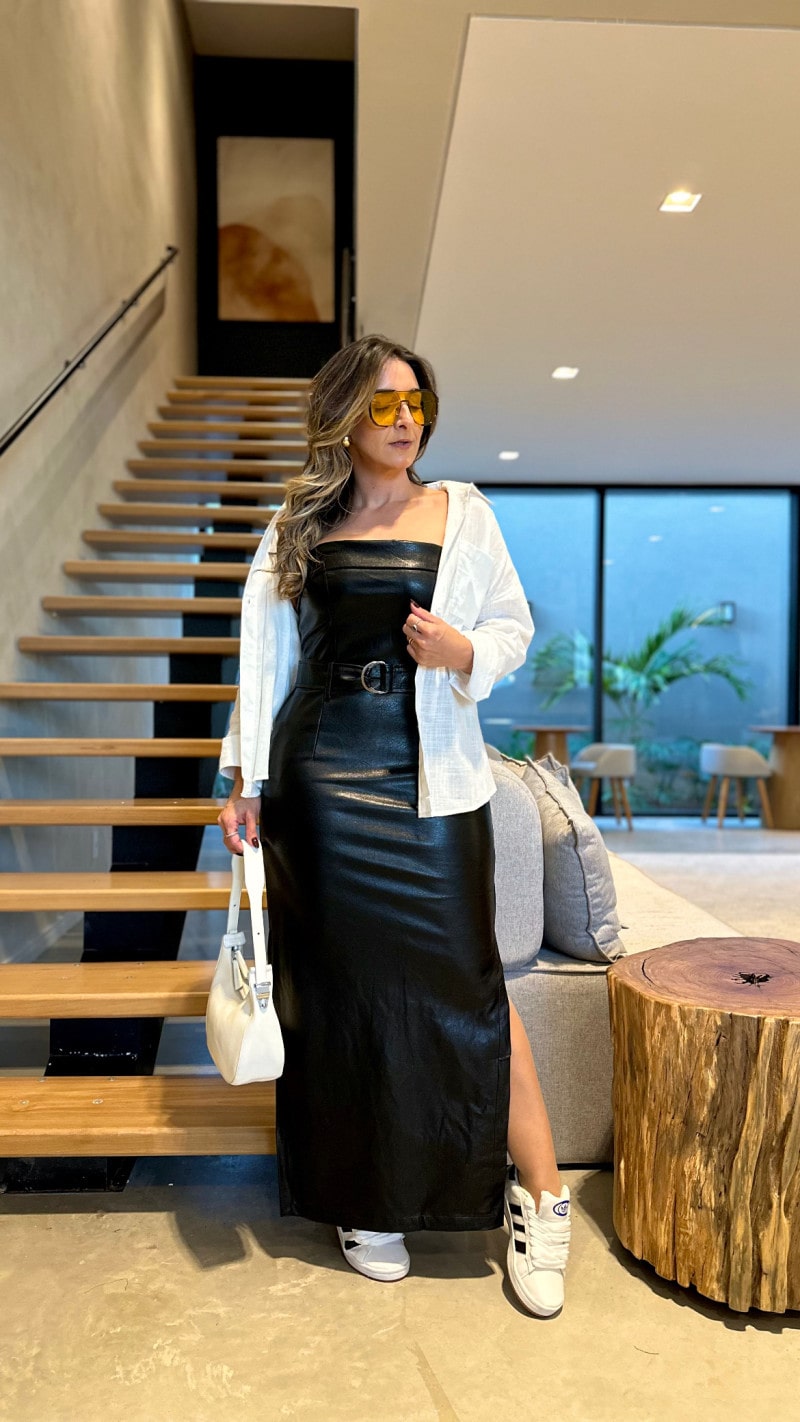 Vestido Couro Tomara Que Caia Rafa