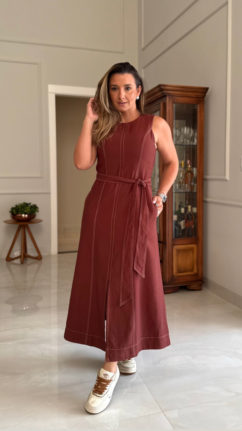 Vestido Midi Regata Lili